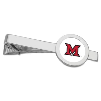 Silver Miami University RedHawks Tie Bar
