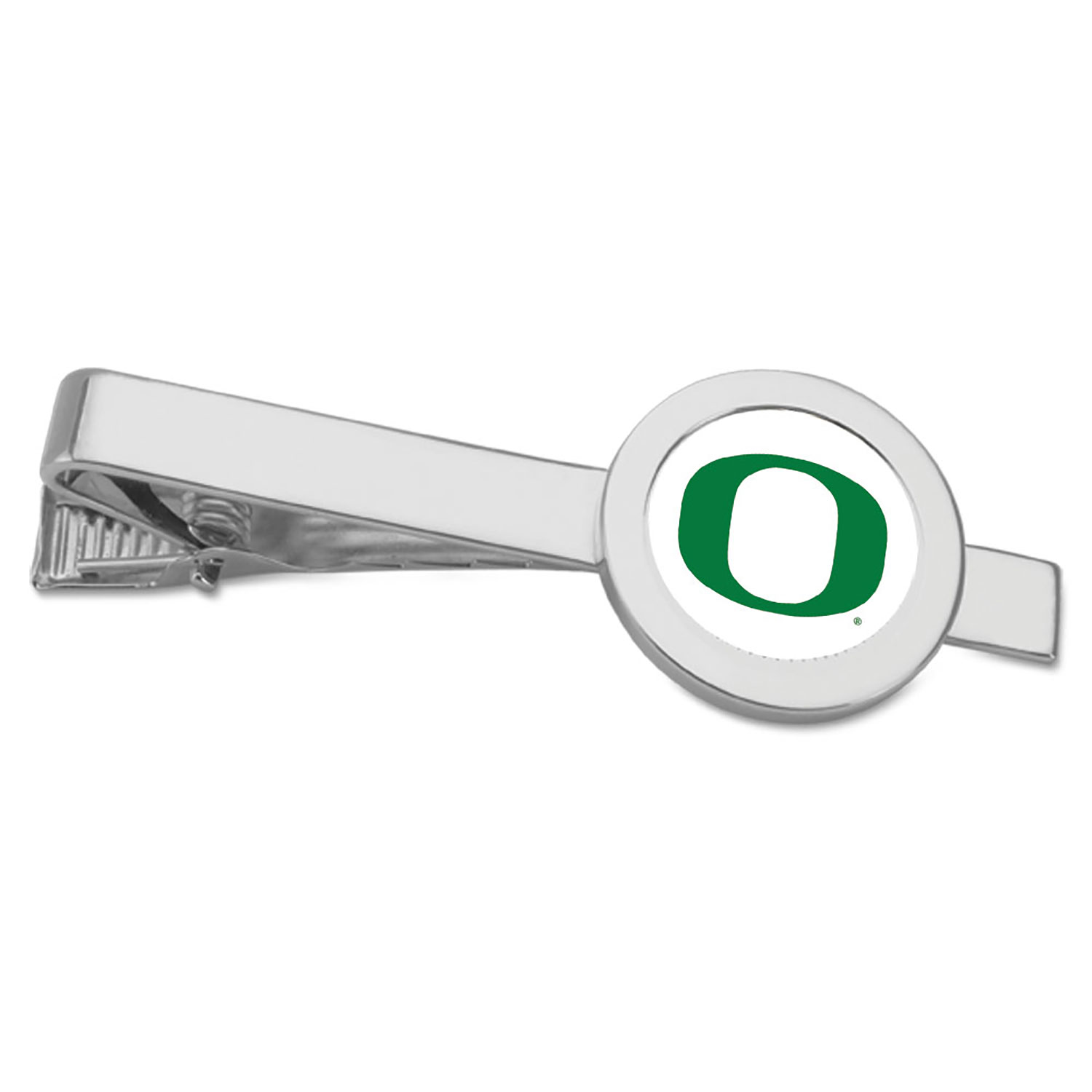 Silver Oregon Ducks Tie Bar