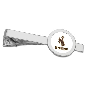 Silver Wyoming Cowboys Tie Bar