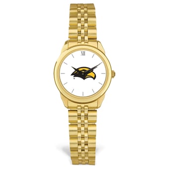 Women's Gold Southern Miss Golden Eagles Rolled Link Watch
