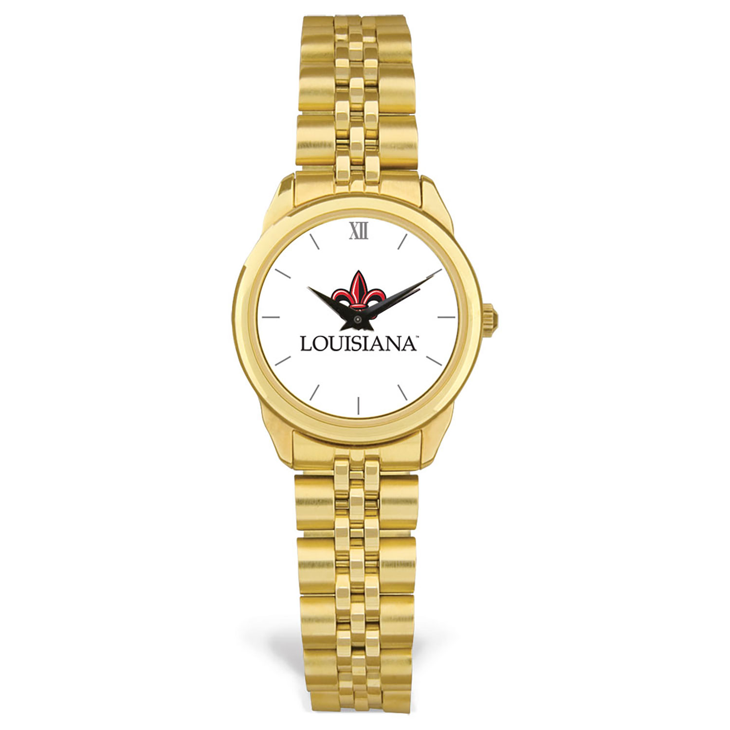 Women's Gold Louisiana Ragin' Cajuns Rolled Link Watch