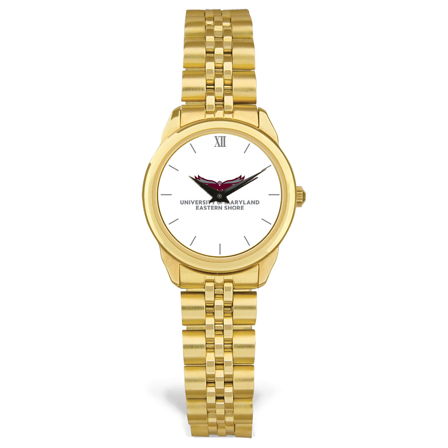 Women's Gold Maryland Eastern Shore Hawks Rolled Link Watch