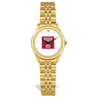 Women's Gold Temple Owls Rolled Link Watch