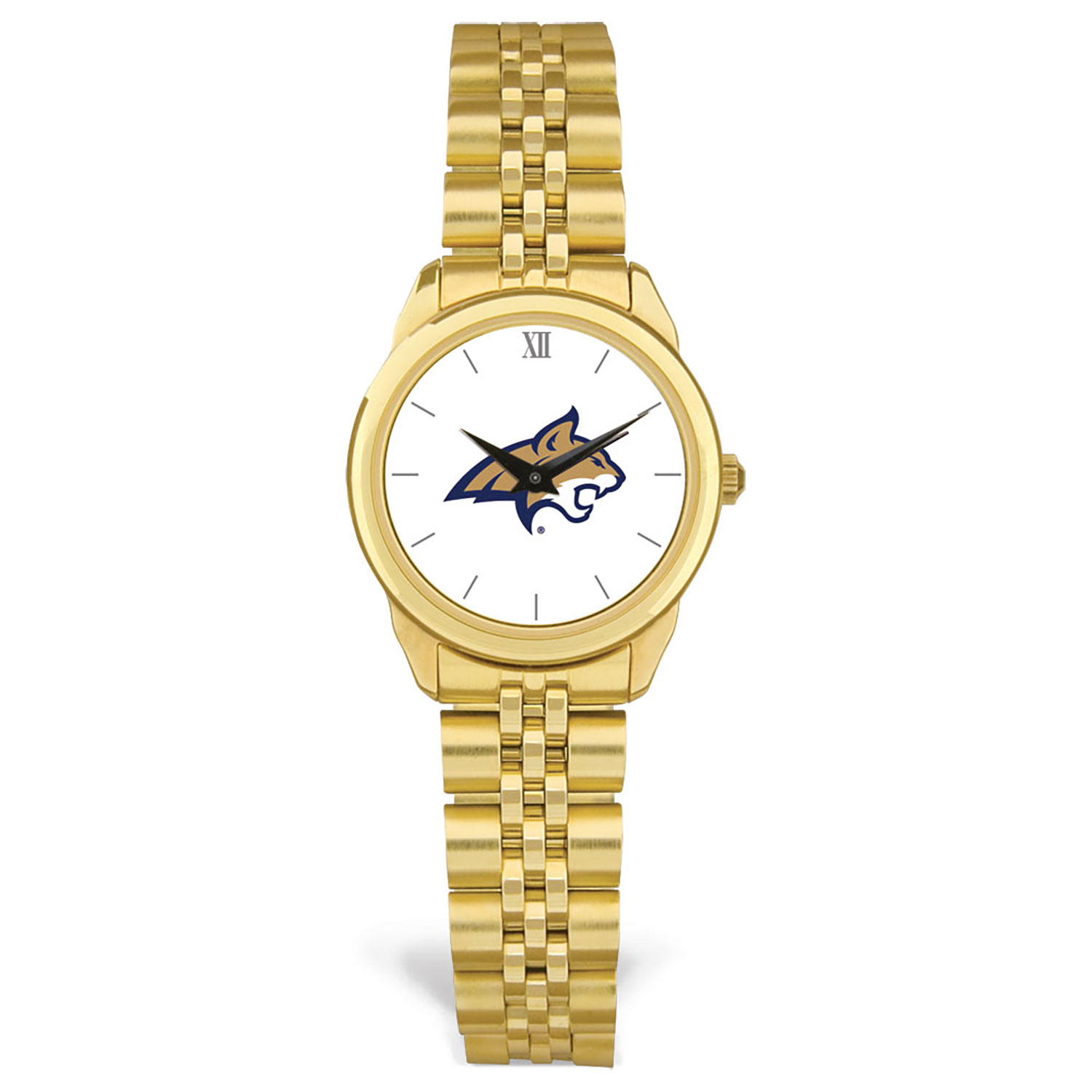 Women's Gold Montana State Bobcats Rolled Link Watch