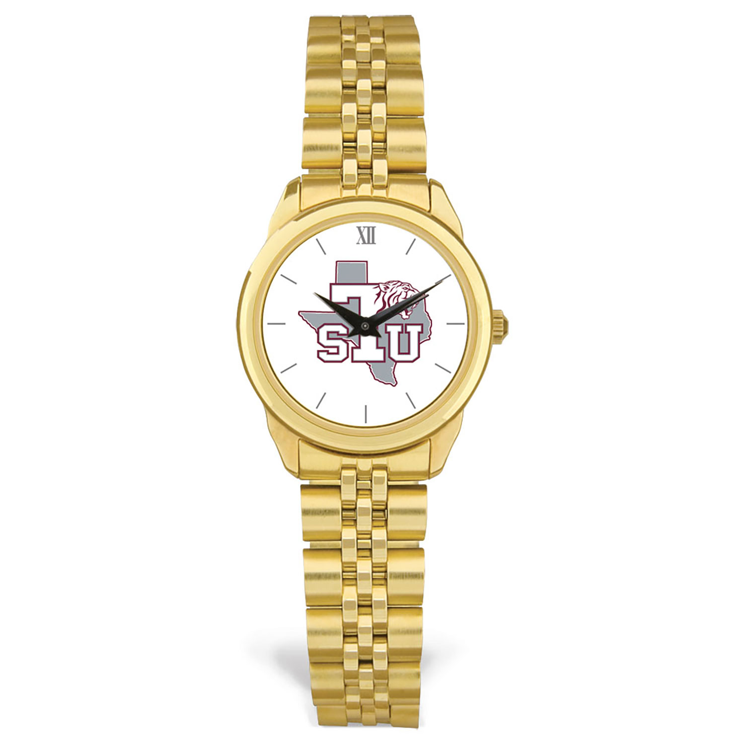 Women's Gold Texas Southern Tigers Rolled Link Watch