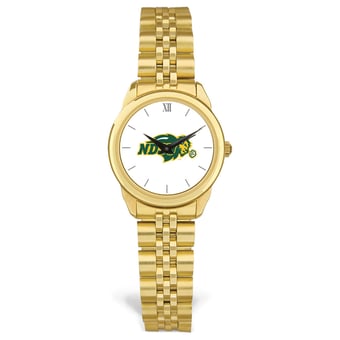Women's Gold NDSU Bison Rolled Link Watch
