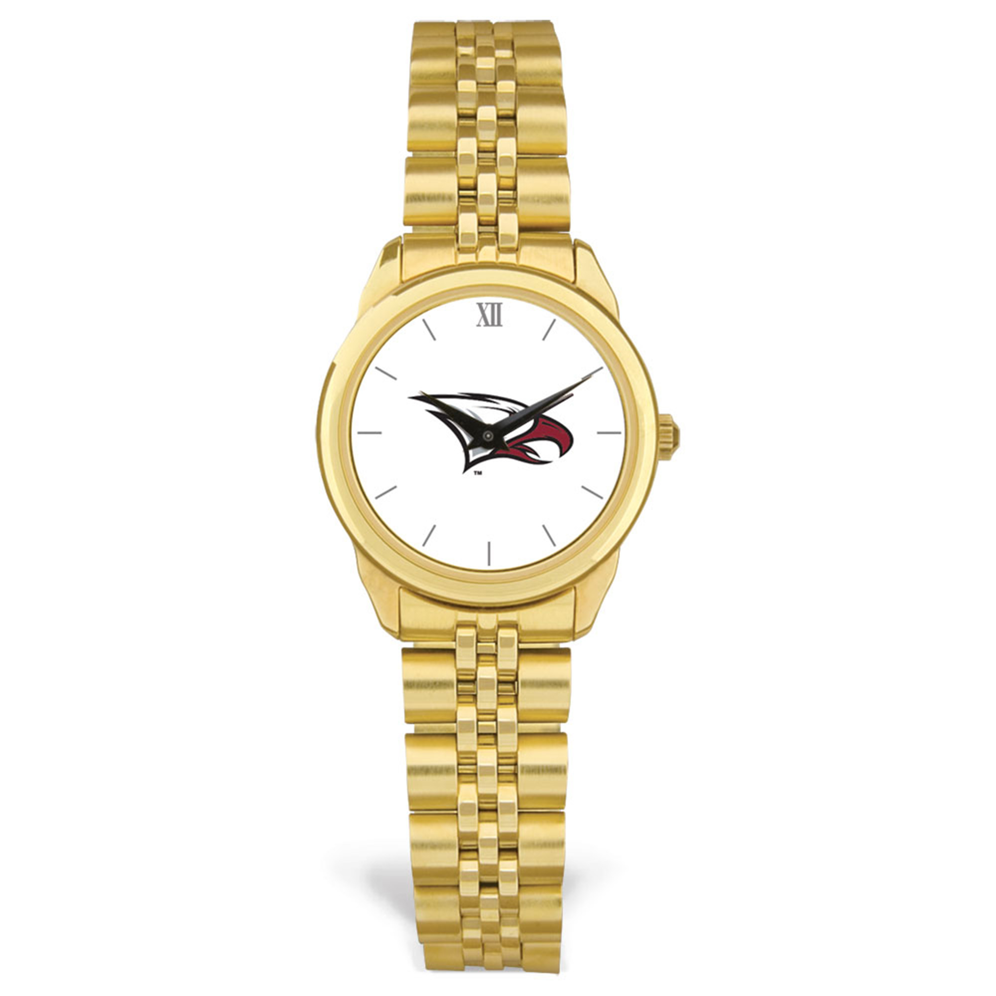 Women's Gold North Carolina Central Eagles Rolled Link Watch