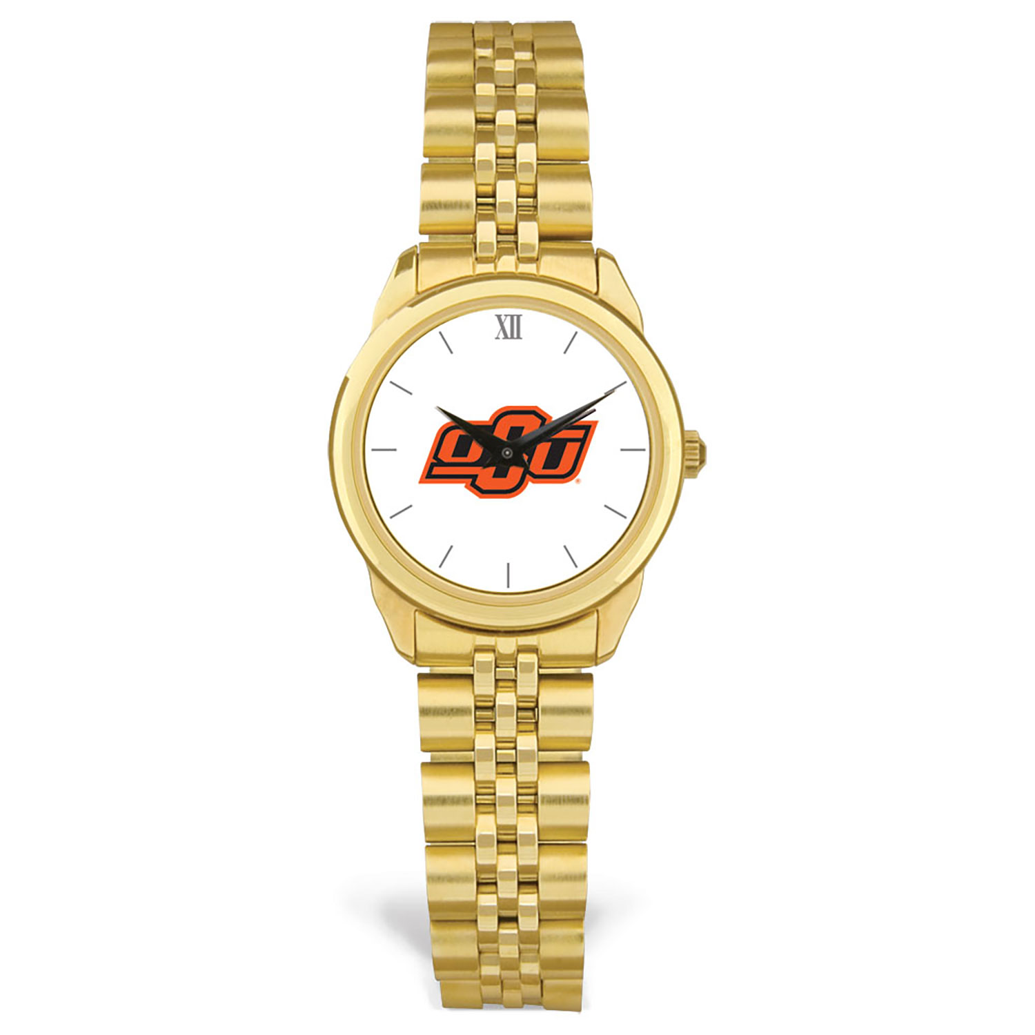 Women's Gold Oklahoma State Cowboys Rolled Link Watch