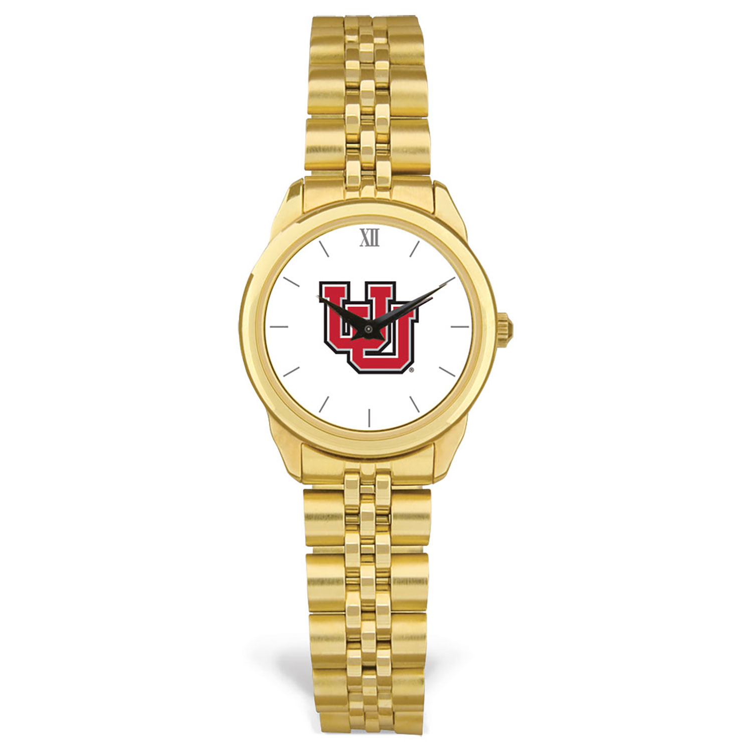 Women's Gold Utah Utes Rolled Link Watch