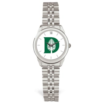 Women's Silver Dartmouth Big Green Rolled Link Watch