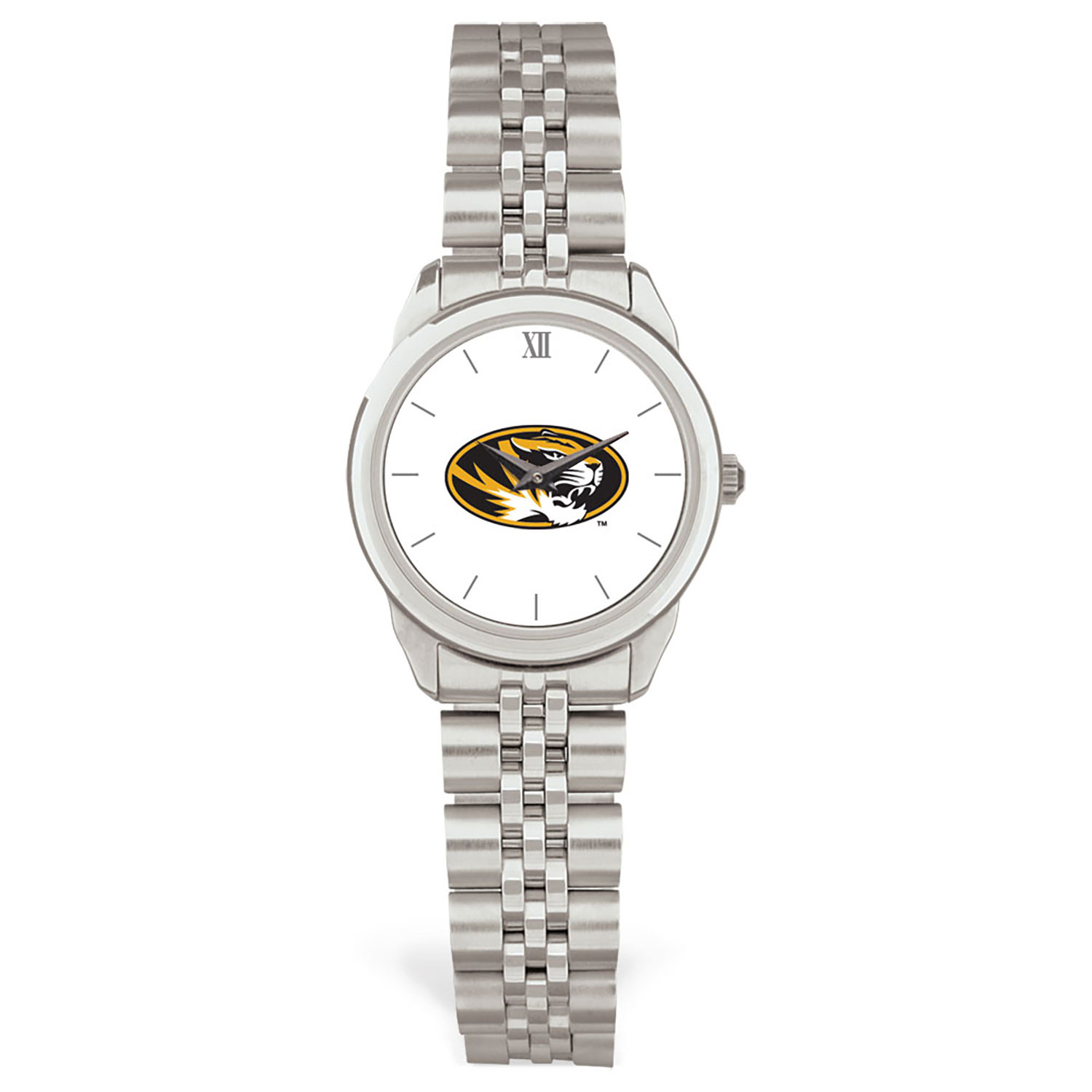 Women's Silver Missouri Tigers Rolled Link Watch