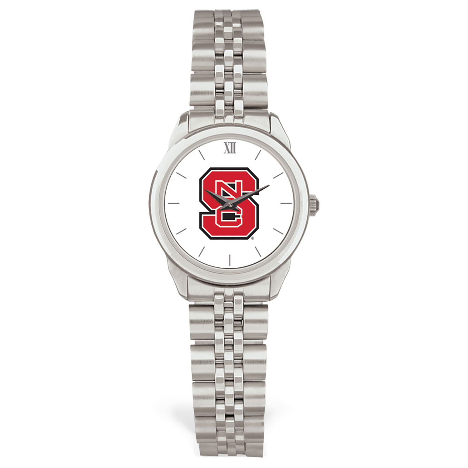 Women's Silver NC State Wolfpack Rolled Link Watch