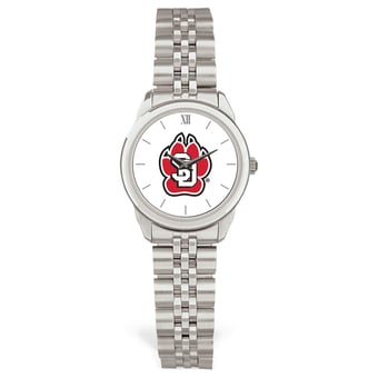Women's Silver South Dakota Coyotes Rolled Link Watch