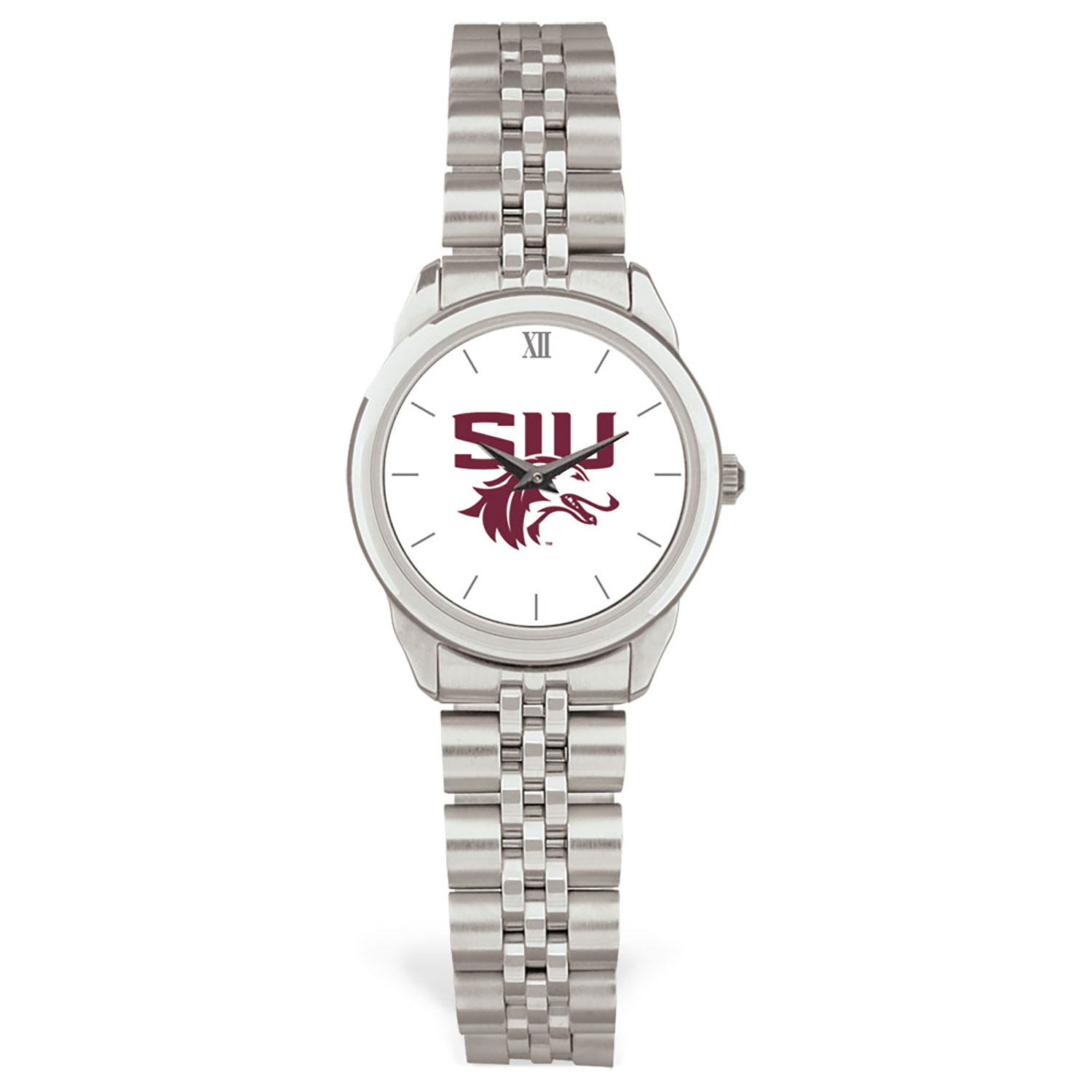 Women's Silver Southern Illinois Salukis Rolled Link Watch