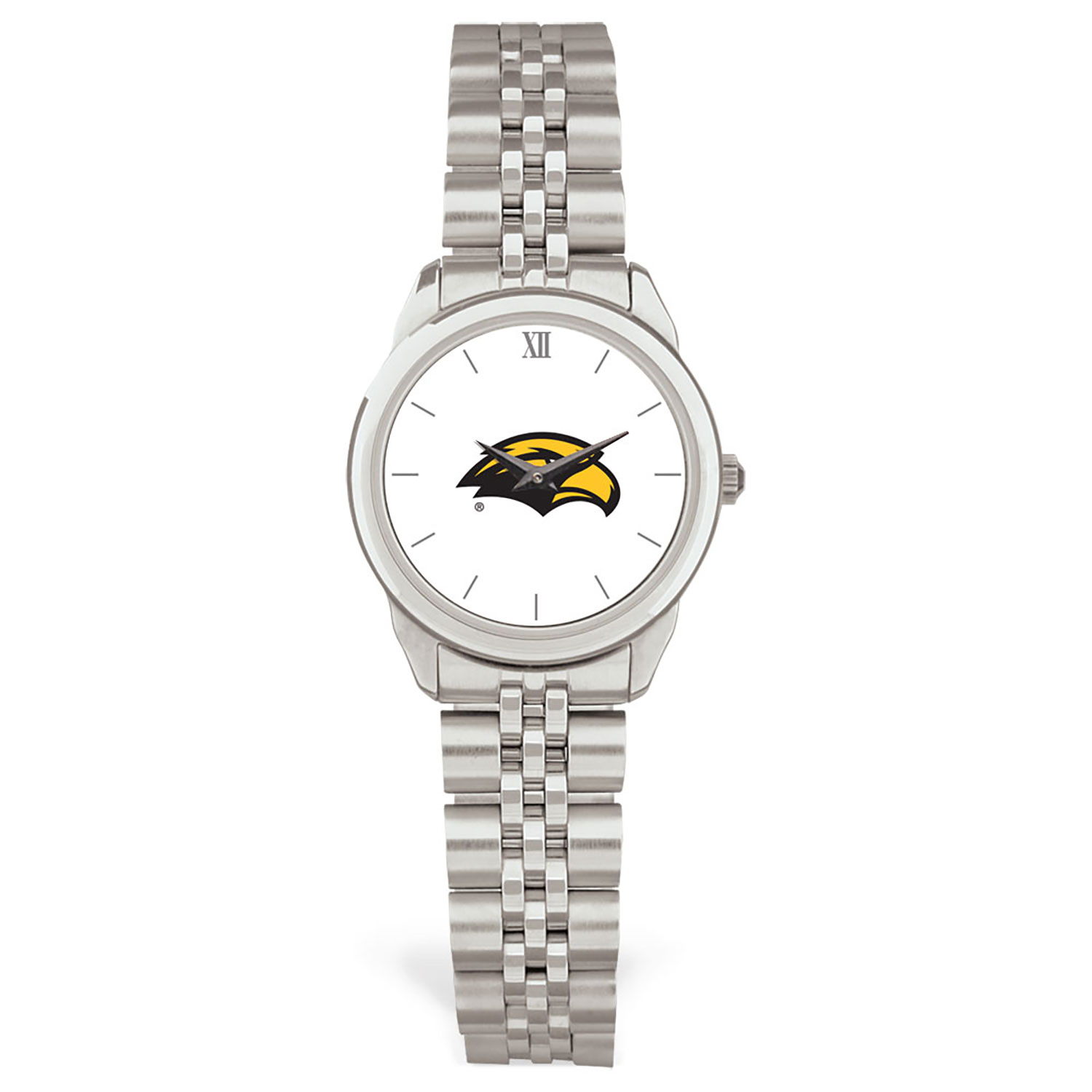 Women's Silver Southern Miss Golden Eagles Rolled Link Watch