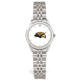Women's Silver Southern Miss Golden Eagles Rolled Link Watch