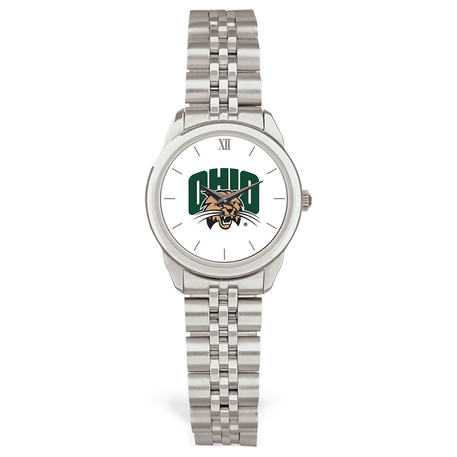 Women's Silver Ohio Bobcats Rolled Link Watch