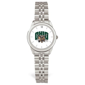 Women's Silver Ohio Bobcats Rolled Link Watch