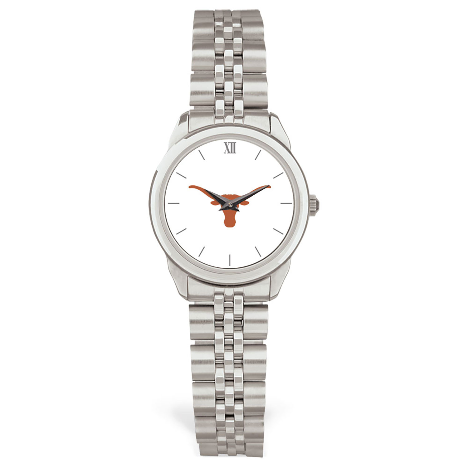 Women's Silver Texas Longhorns Rolled Link Watch