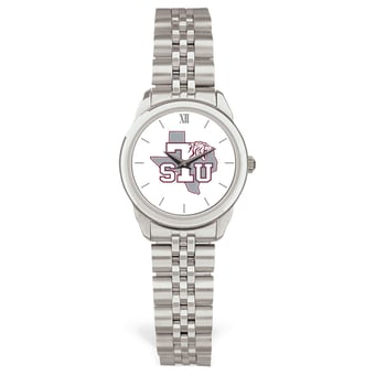 Women's Silver Texas Southern Tigers Rolled Link Watch