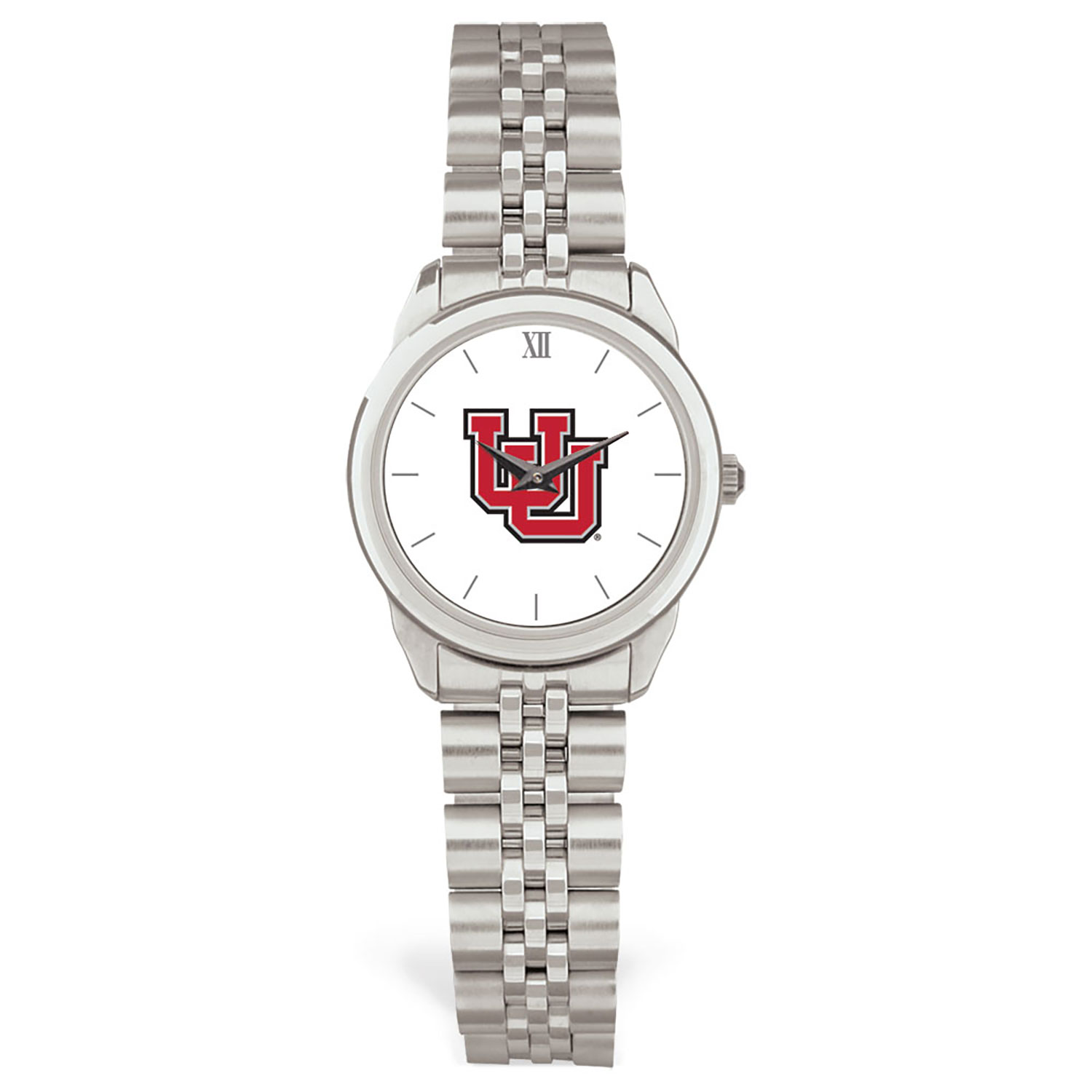 Women's Silver Utah Utes Rolled Link Watch
