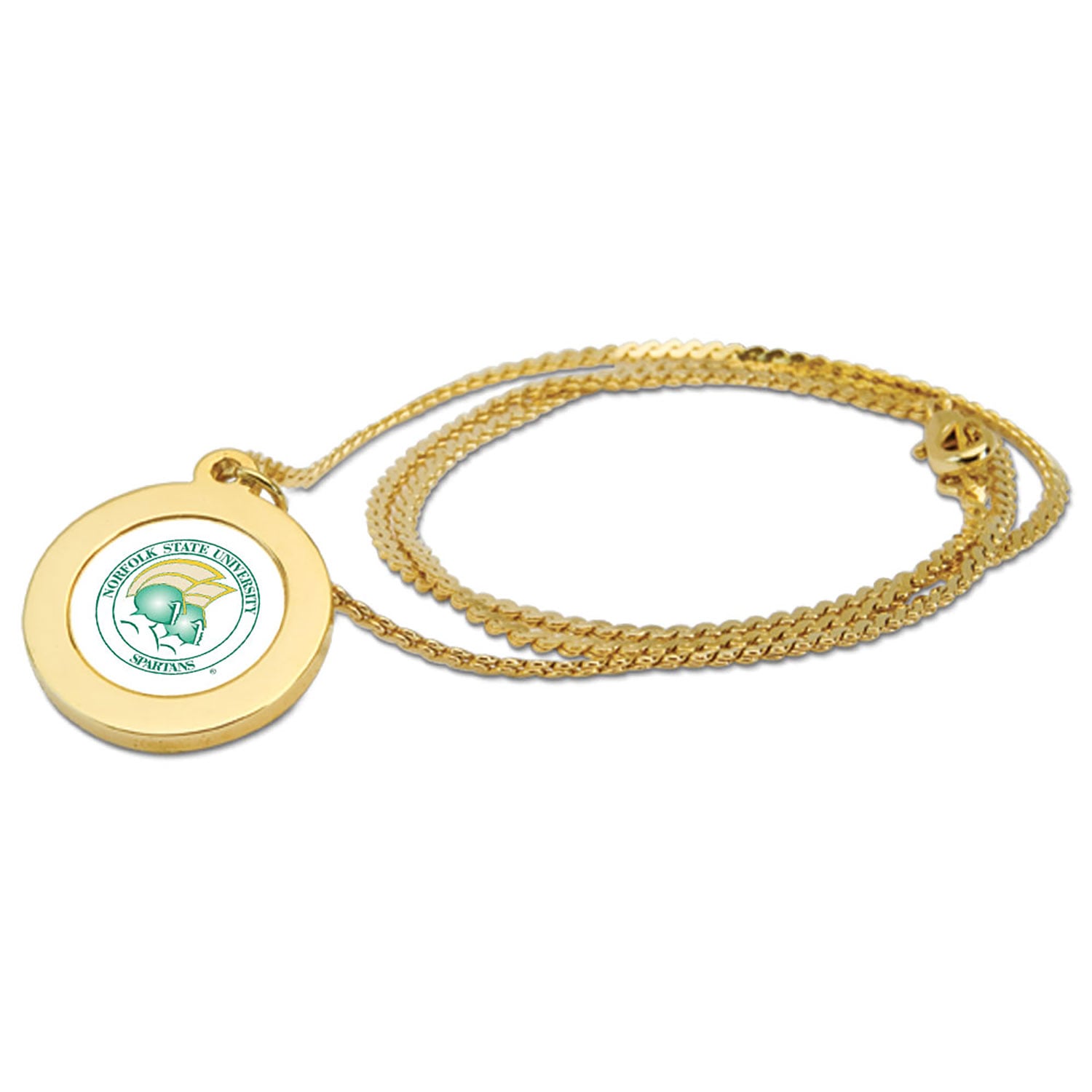 Gold Norfolk State Spartans Pendant Necklace