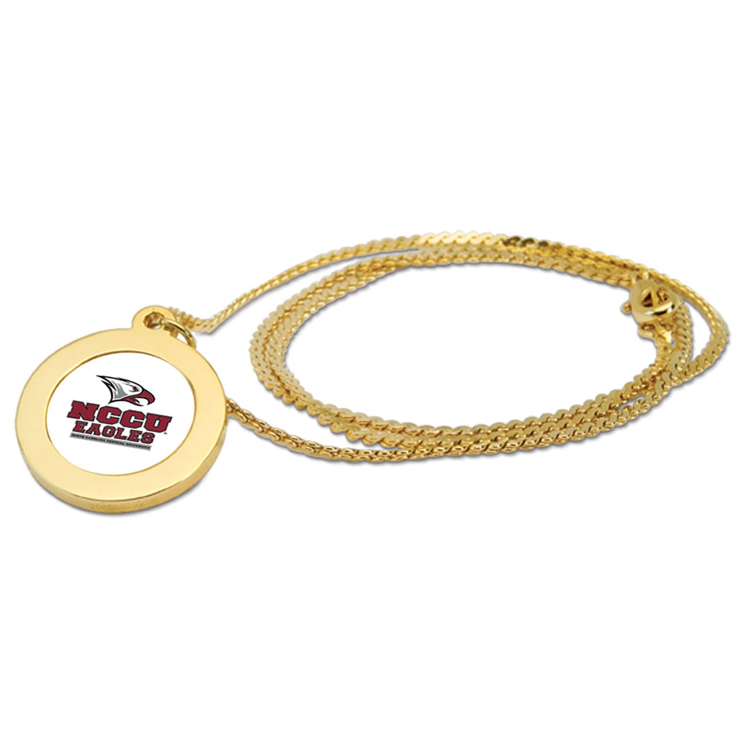 Gold North Carolina Central Eagles Pendant Necklace