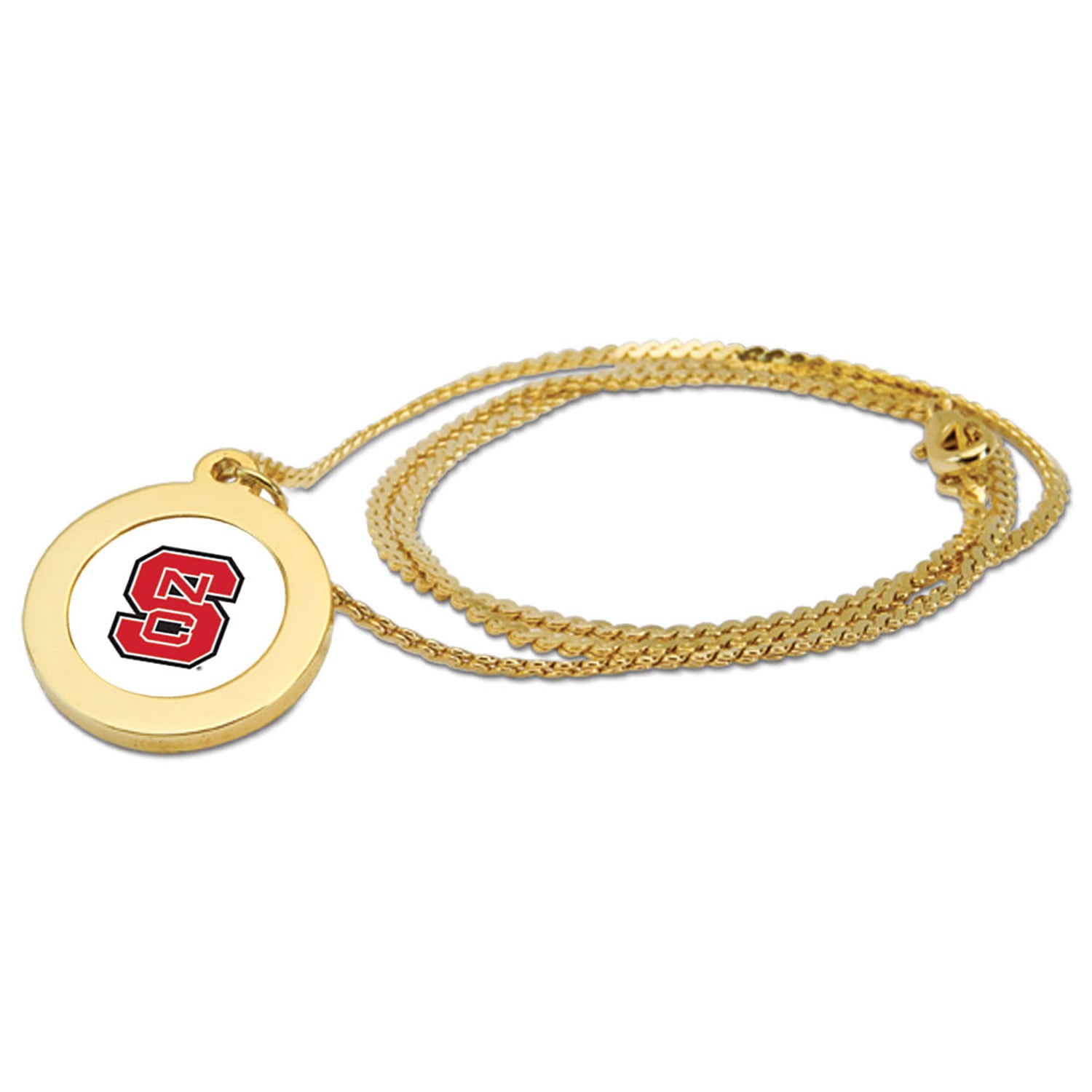Gold NC State Wolfpack Pendant Necklace