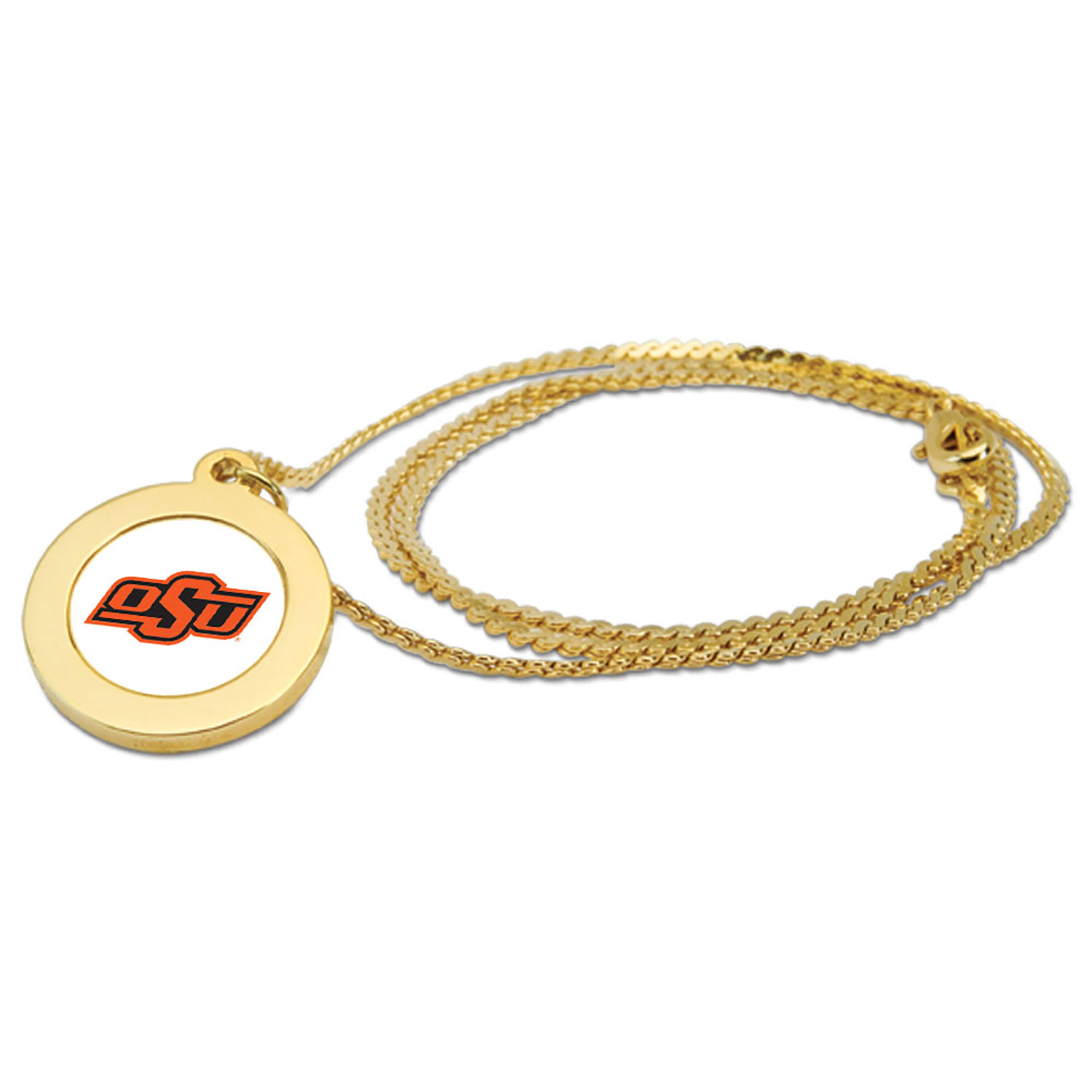Gold Oklahoma State Cowboys Pendant Necklace