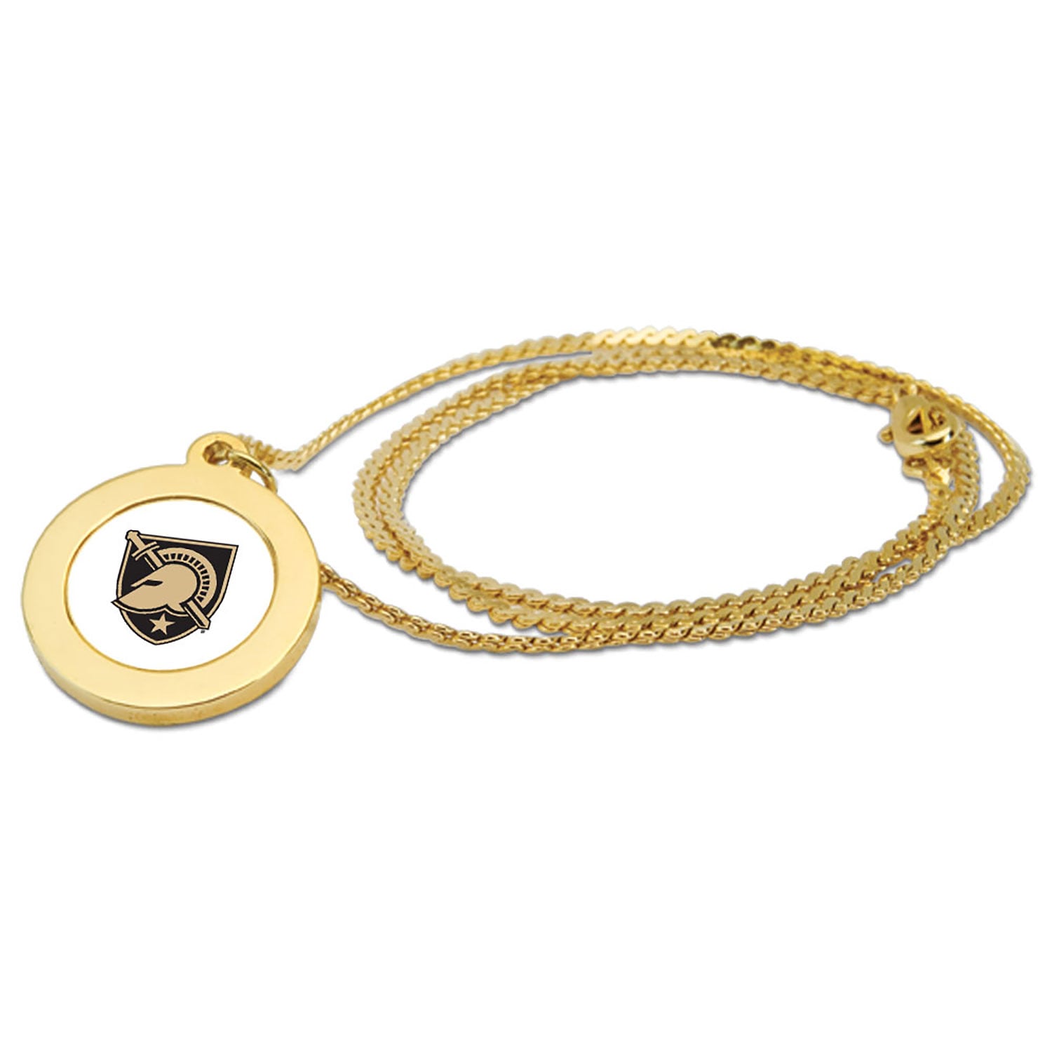 Gold Army Black Knights Pendant Necklace