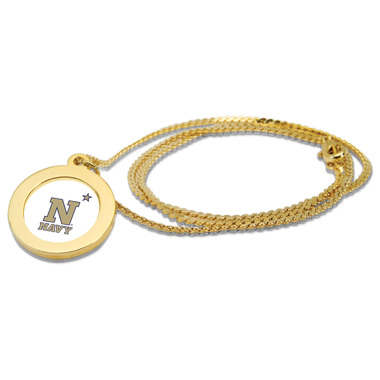 Gold Navy Midshipmen Pendant Necklace