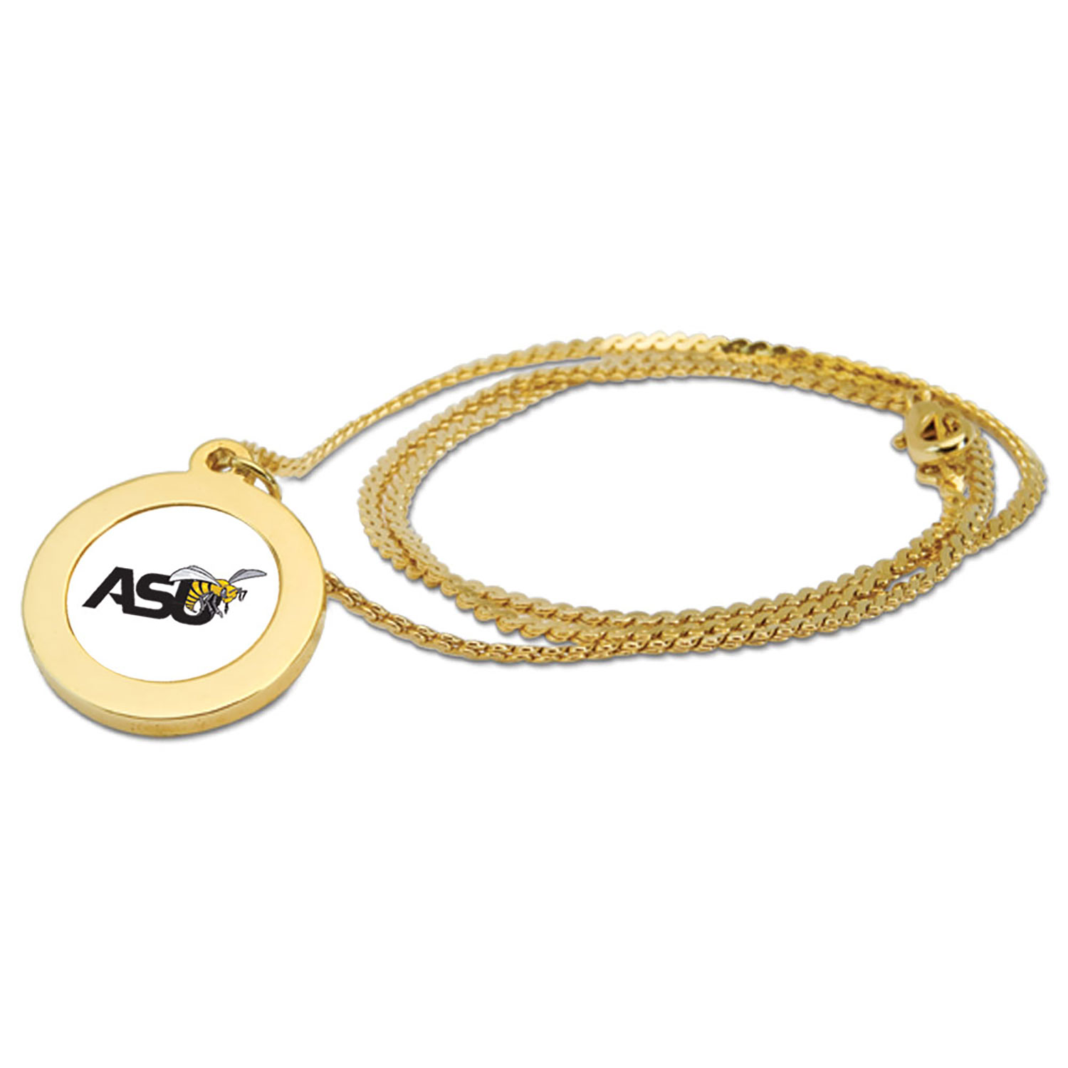 Gold Alabama State Hornets Pendant Necklace