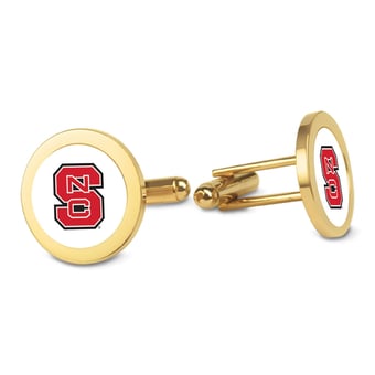 Gold NC State Wolfpack Cufflinks