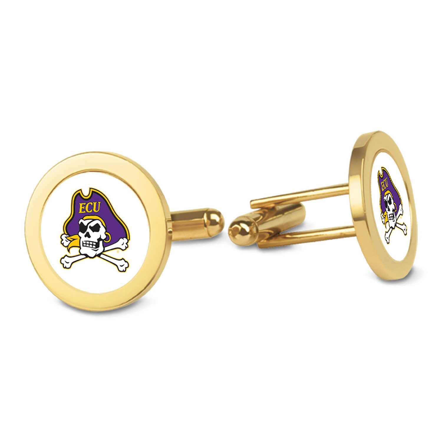 Gold ECU Pirates Cufflinks