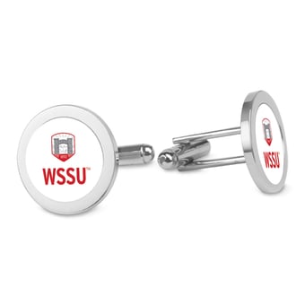 Silver Winston-Salem State Rams Cufflinks