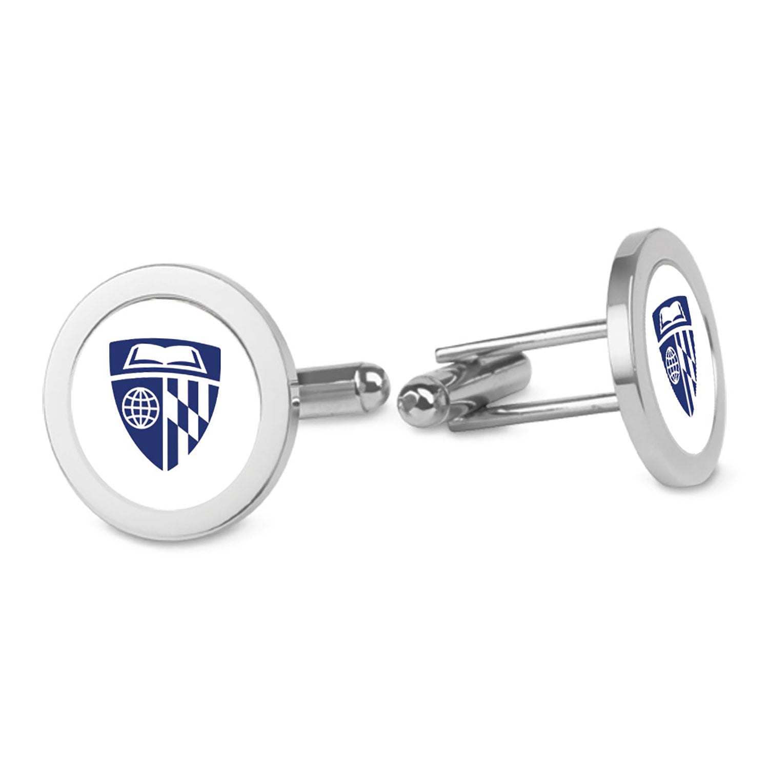 Silver Johns Hopkins Blue Jays Cufflinks