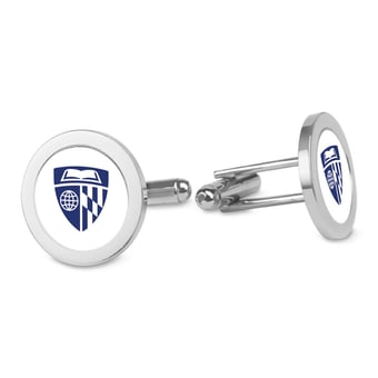 Silver Johns Hopkins Blue Jays Cufflinks