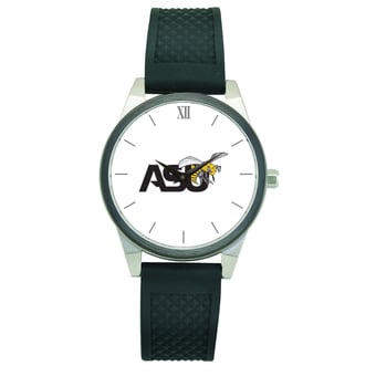 Women's Black Alabama State Hornets Silicone Strap Wristwatch