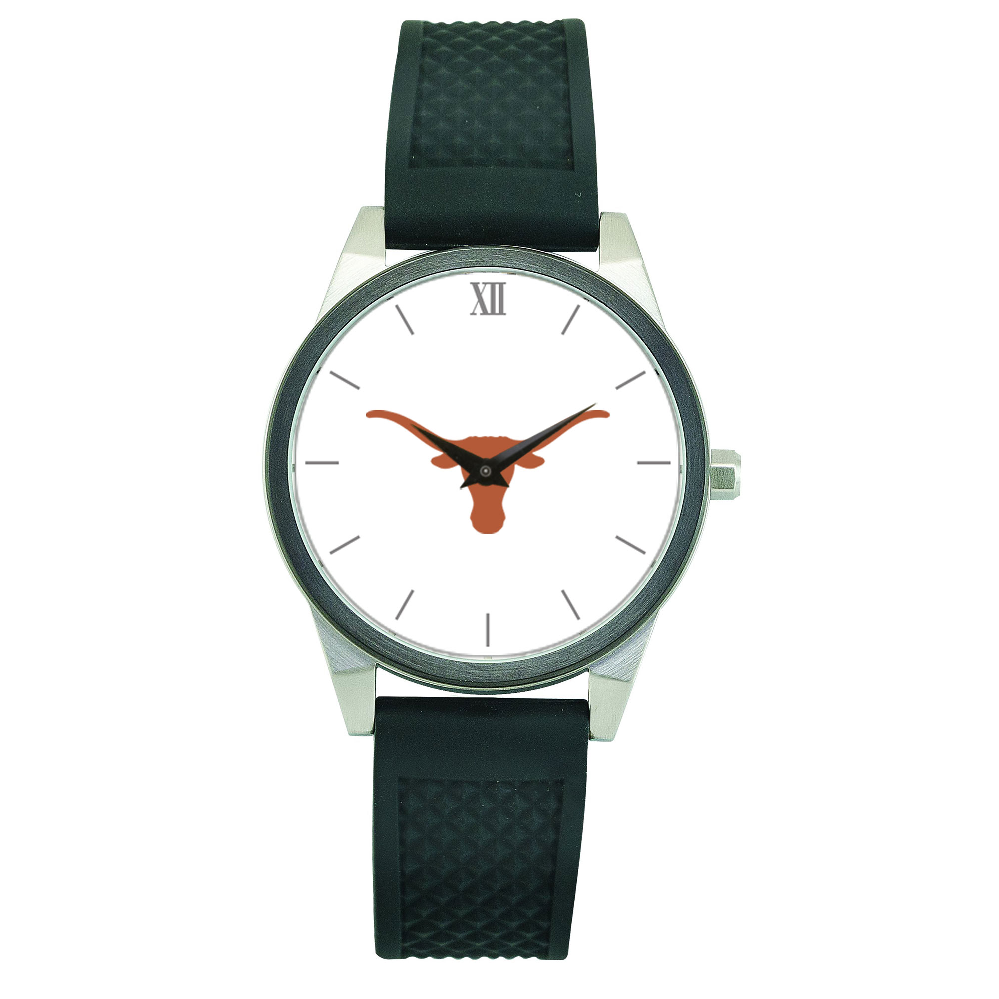 Women's Black Texas Longhorns Silicone Strap Wristwatch