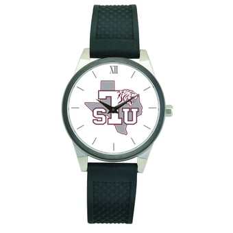Women's Black Texas Southern Tigers Silicone Strap Wristwatch