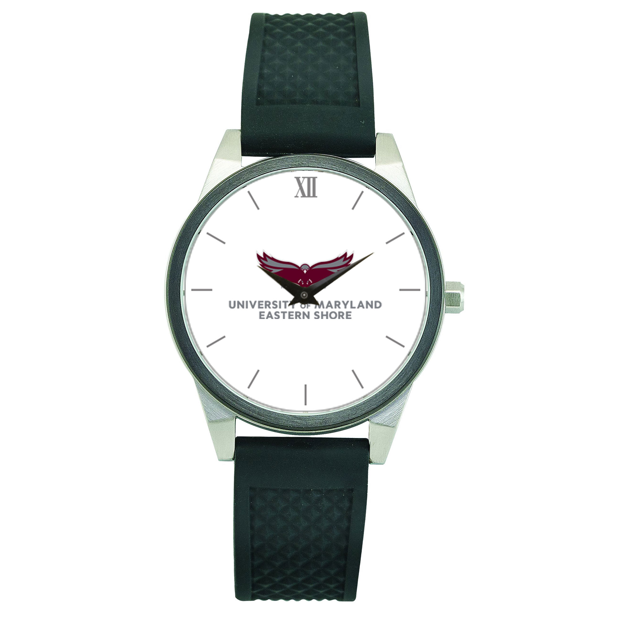 Women's Black Maryland Eastern Shore Hawks Silicone Strap Wristwatch