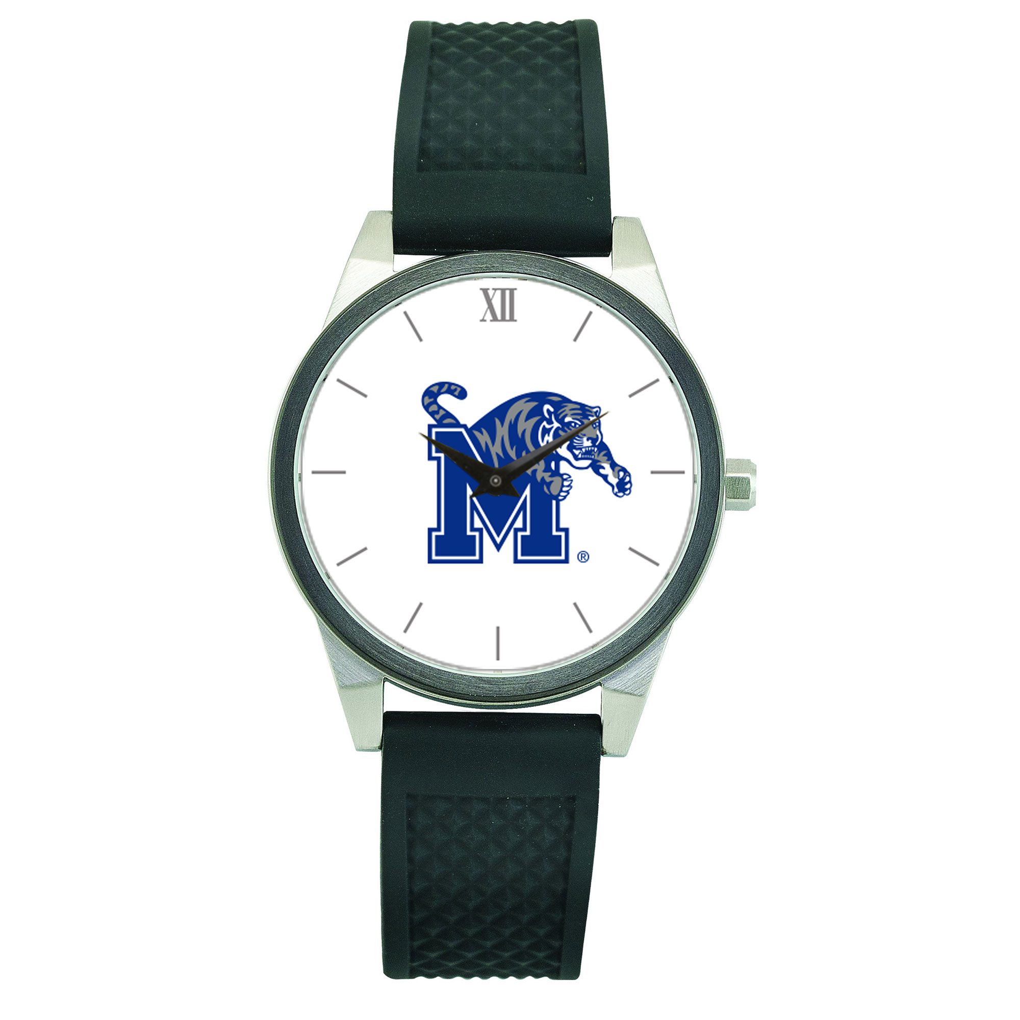 Women's Black Memphis Tigers Silicone Strap Wristwatch