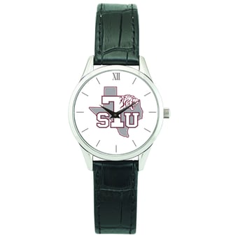 Women's Silver Texas Southern Tigers Stainless Steel Watch with Leather Band