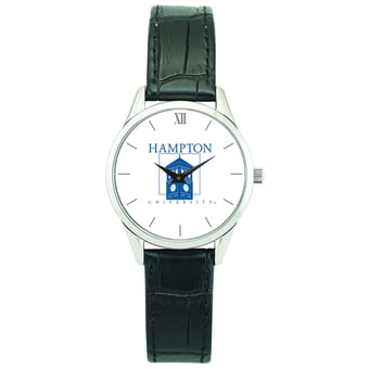 Women's Silver Hampton Pirates Stainless Steel Watch with Leather Band