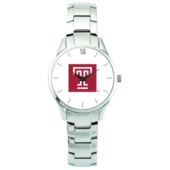 Men's Silver Temple Owls Stainless Steel Wristwatch