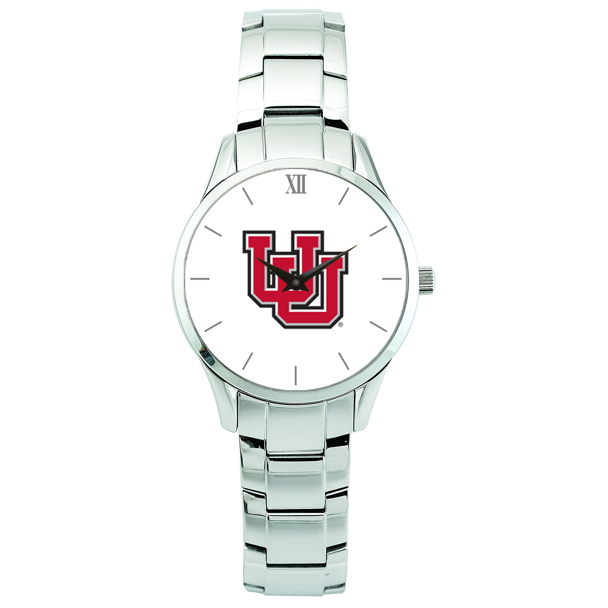 Men's Silver Utah Utes Stainless Steel Wristwatch