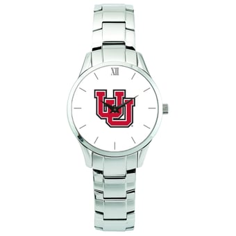 Men's Silver Utah Utes Stainless Steel Wristwatch
