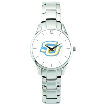 Men's Silver Southern University Jaguars Stainless Steel Wristwatch