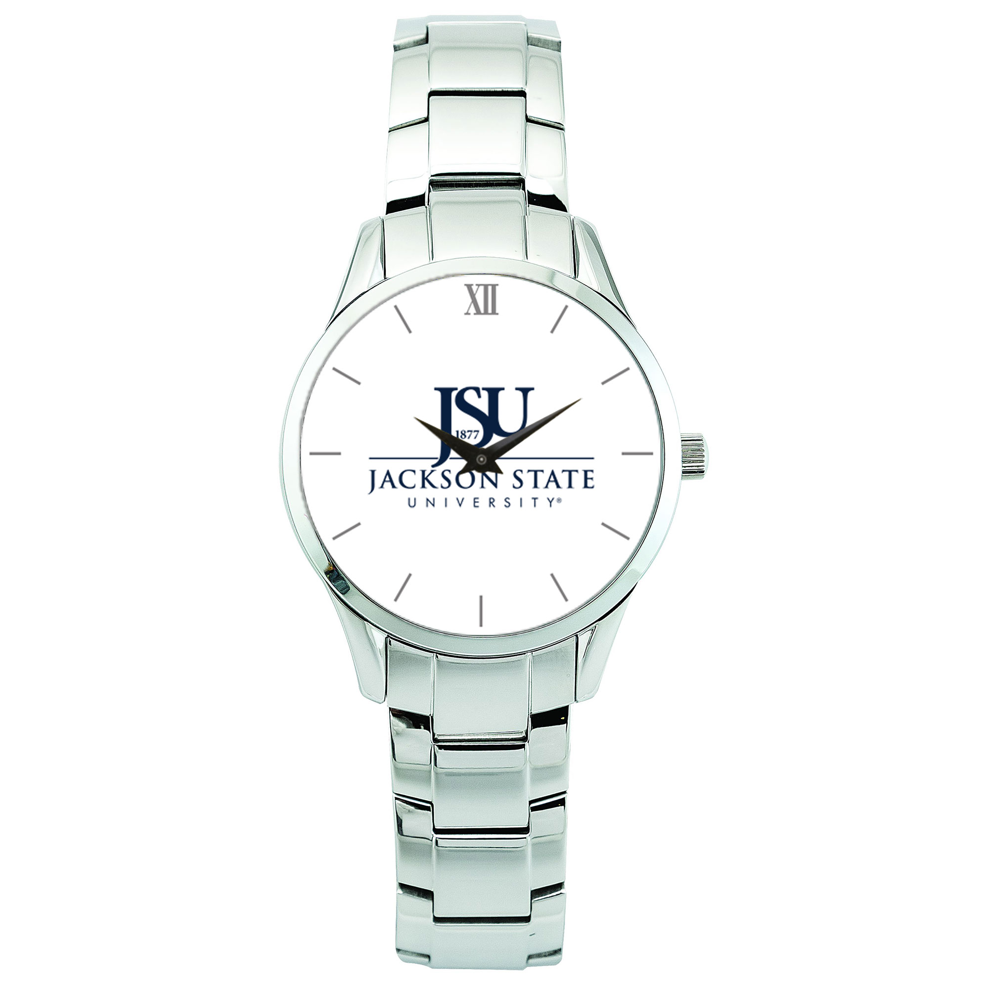 Men's Silver Jackson State Tigers Stainless Steel Wristwatch
