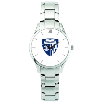 Men's Silver Johns Hopkins Blue Jays Stainless Steel Wristwatch